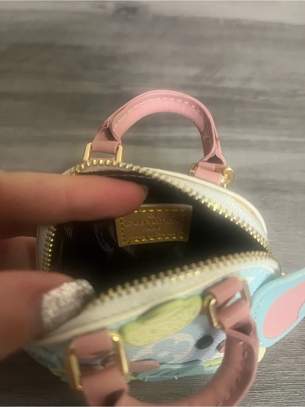 Elephant Mini Bag Charm Monogram Blue